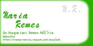 maria remes business card